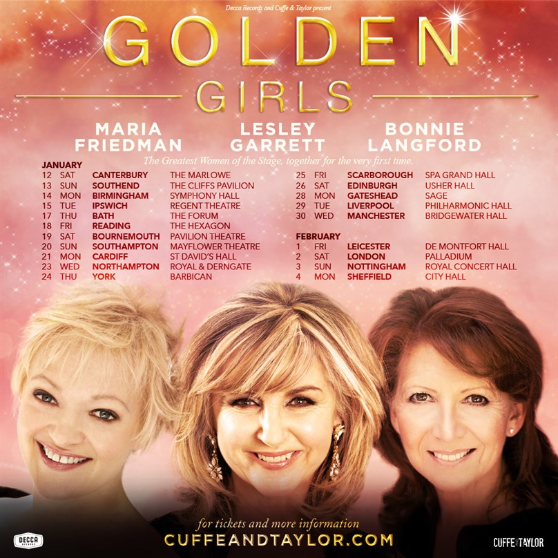 Golden Girls – with Maria Friedman, Lesley Garrett and Bonnie Langford