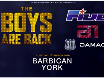 The Boys Are Back Is Heading to York Barbican In 2020!